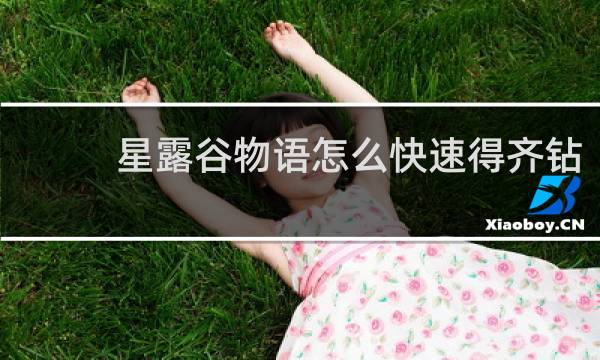 星露谷物语怎么快速得齐钻