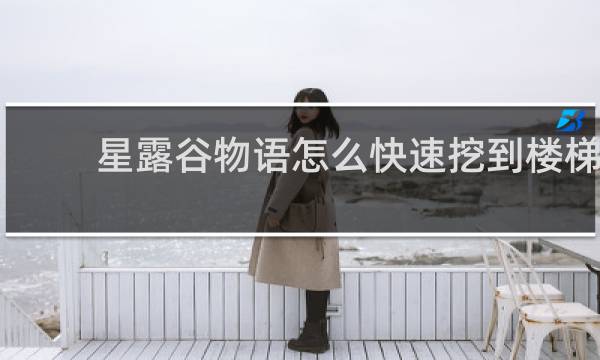 星露谷物语怎么快速挖到楼梯