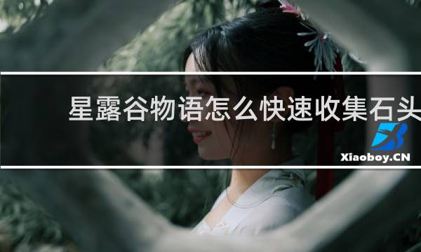 星露谷物语怎么快速收集石头
