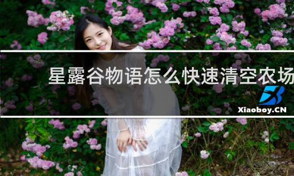 星露谷物语怎么快速清空农场