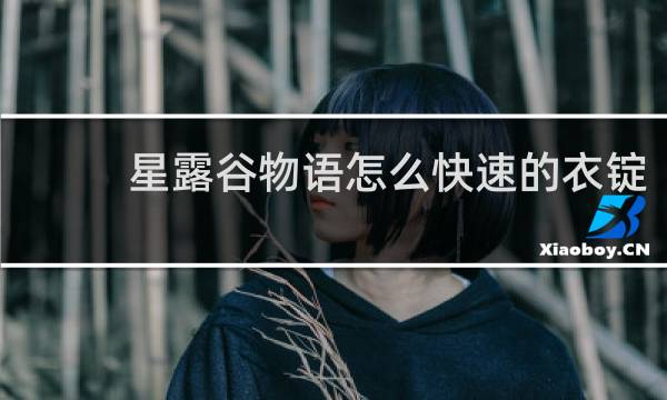 星露谷物语怎么快速的衣锭