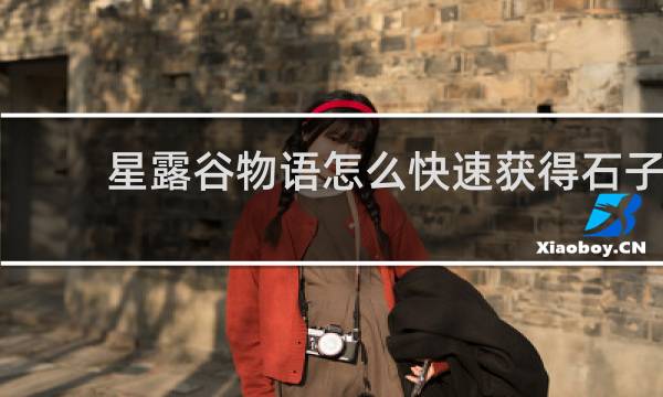 星露谷物语怎么快速获得石子