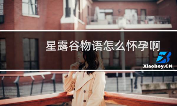 星露谷物语怎么怀孕啊