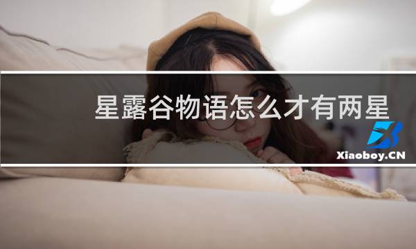 星露谷物语怎么才有两星