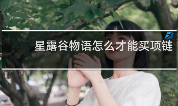 星露谷物语怎么才能买项链