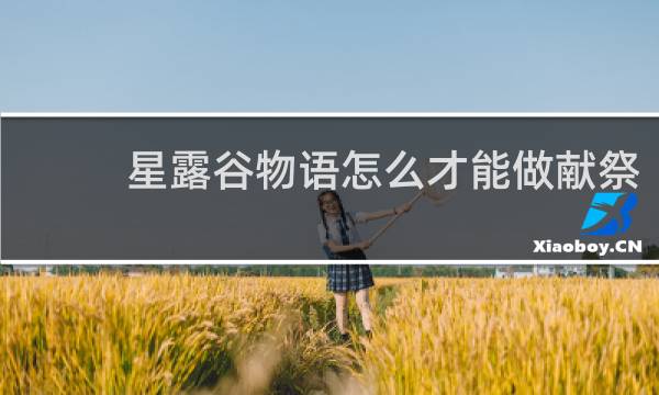 星露谷物语怎么才能做献祭