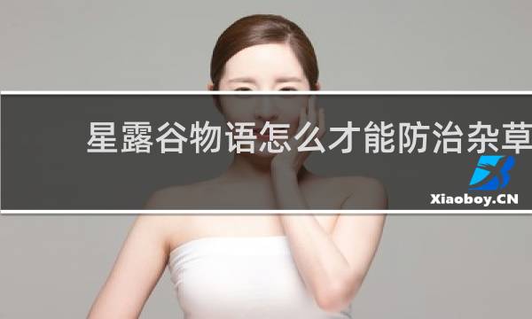 星露谷物语怎么才能防治杂草