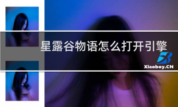 星露谷物语怎么打开引擎