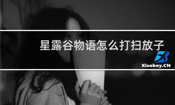 星露谷物语怎么打扫放子