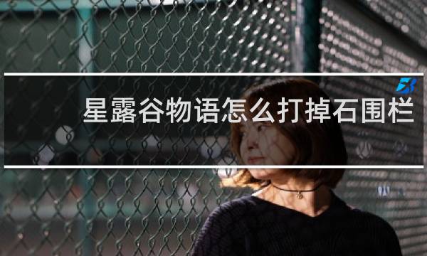 星露谷物语怎么打掉石围栏