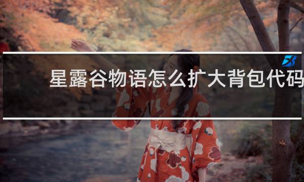 星露谷物语怎么扩大背包代码