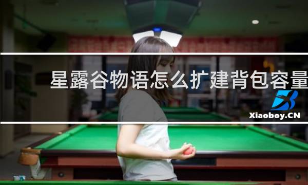 星露谷物语怎么扩建背包容量