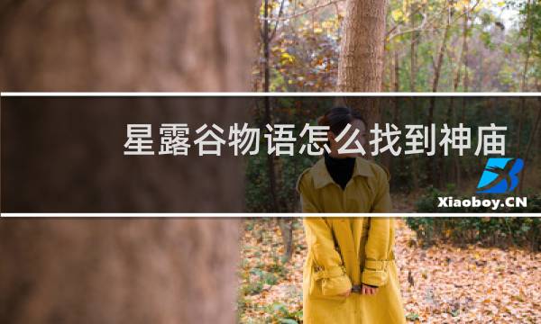 星露谷物语怎么找到神庙