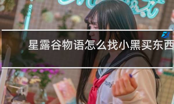 星露谷物语怎么找小黑买东西