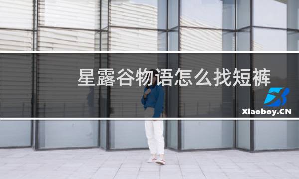 星露谷物语怎么找短裤