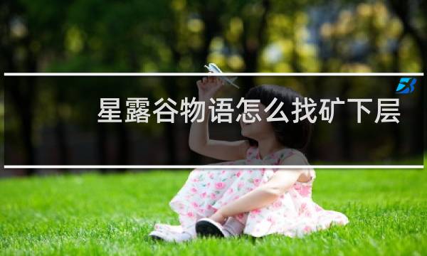 星露谷物语怎么找矿下层
