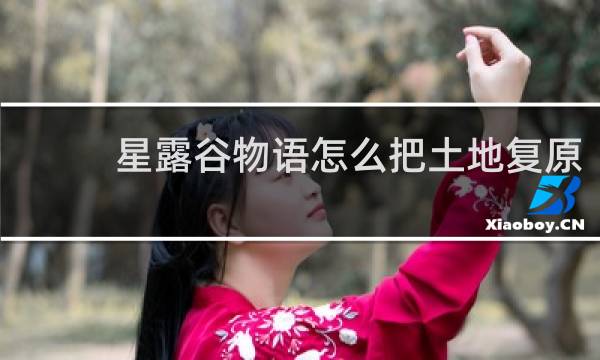 星露谷物语怎么把土地复原
