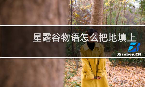 星露谷物语怎么把地填上