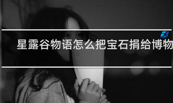 星露谷物语怎么把宝石捐给博物馆