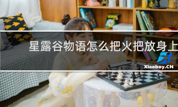 星露谷物语怎么把火把放身上