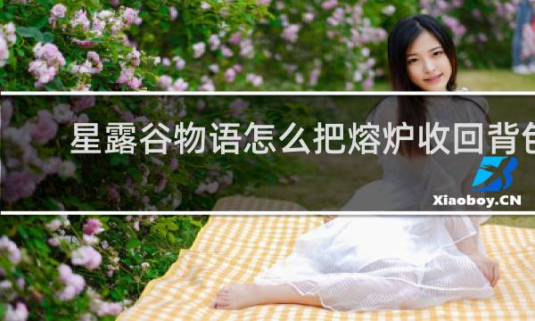 星露谷物语怎么把熔炉收回背包