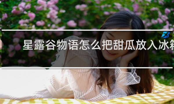 星露谷物语怎么把甜瓜放入冰箱