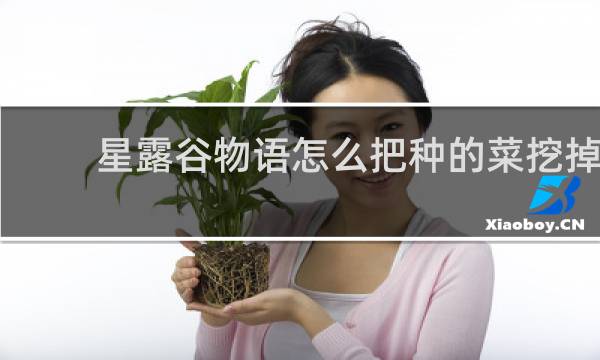 星露谷物语怎么把种的菜挖掉