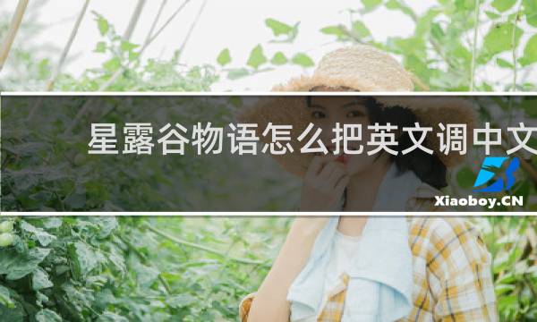 星露谷物语怎么把英文调中文