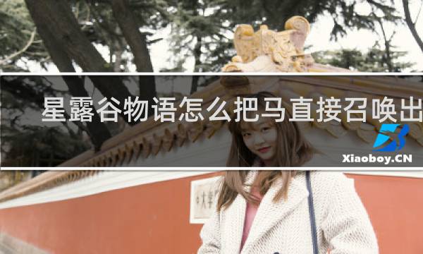 星露谷物语怎么把马直接召唤出来