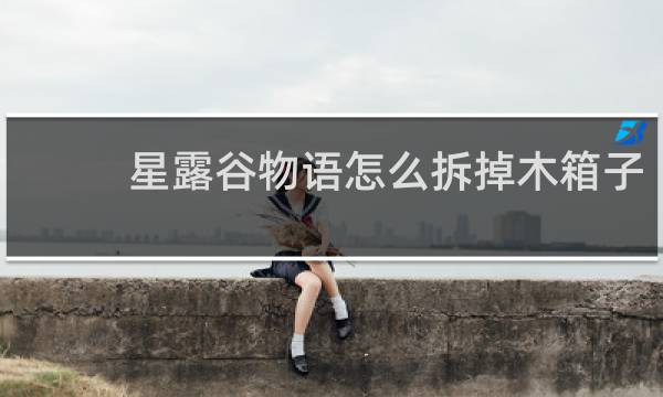 星露谷物语怎么拆掉木箱子