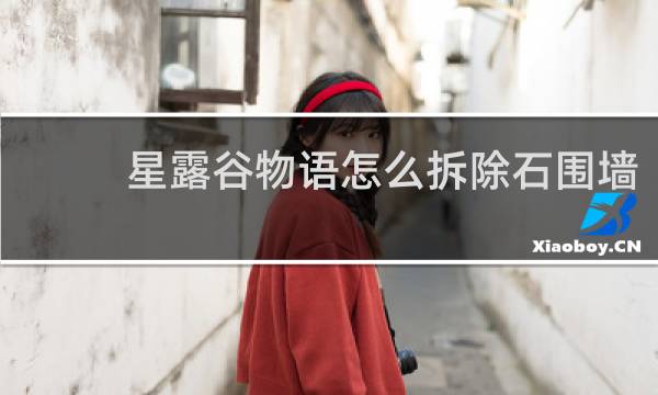 星露谷物语怎么拆除石围墙