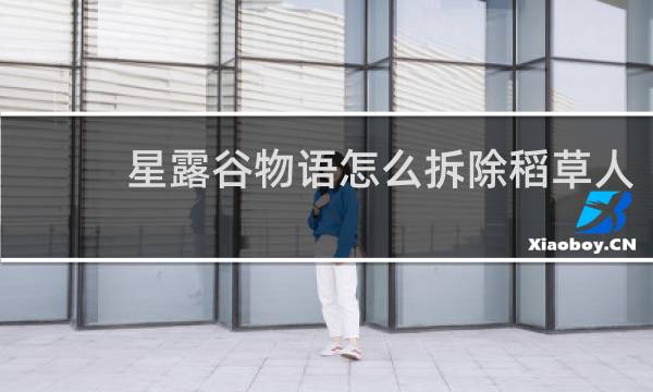 星露谷物语怎么拆除稻草人