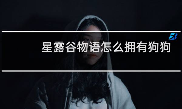 星露谷物语怎么拥有狗狗