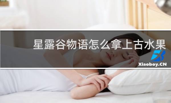 星露谷物语怎么拿上古水果