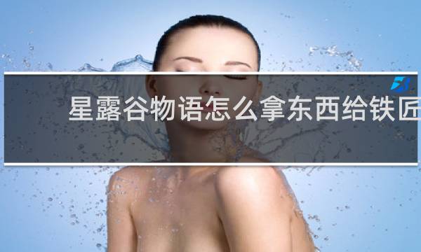 星露谷物语怎么拿东西给铁匠