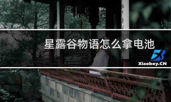 星露谷物语怎么拿电池