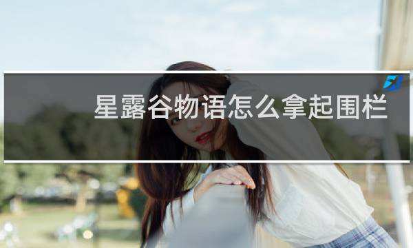 星露谷物语怎么拿起围栏