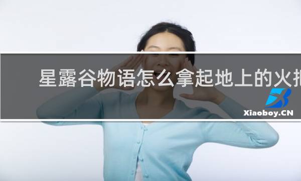 星露谷物语怎么拿起地上的火把