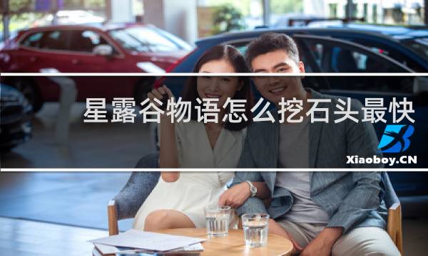 星露谷物语怎么挖石头最快