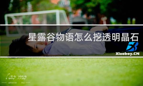 星露谷物语怎么挖透明晶石