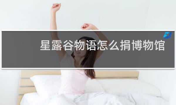 星露谷物语怎么捐博物馆