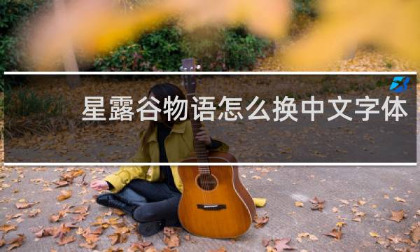 星露谷物语怎么换中文字体