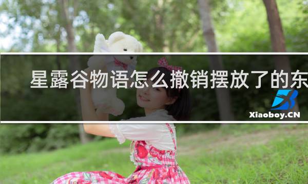 星露谷物语怎么撤销摆放了的东西