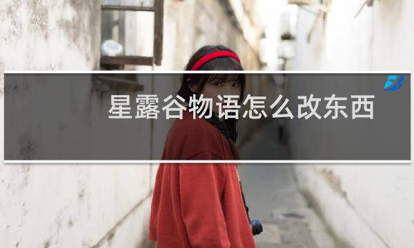 星露谷物语怎么改东西