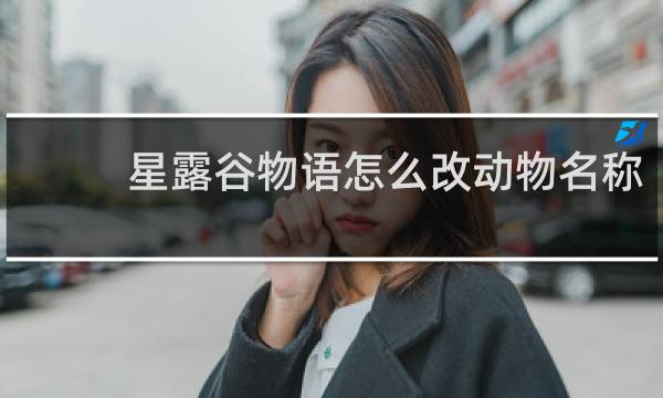 星露谷物语怎么改动物名称