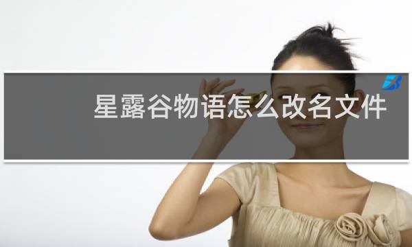 星露谷物语怎么改名文件