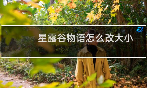 星露谷物语怎么改大小