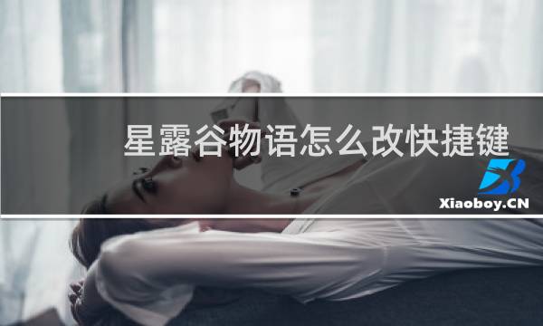 星露谷物语怎么改快捷键