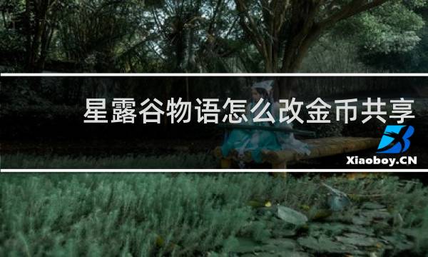 星露谷物语怎么改金币共享