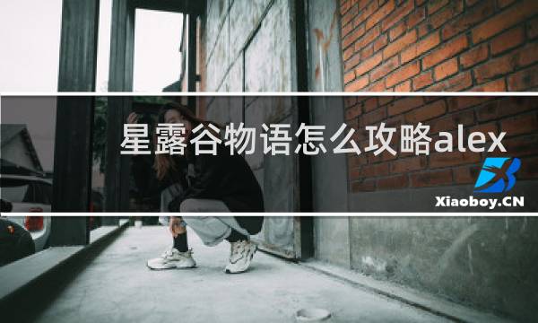 星露谷物语怎么攻略alex
